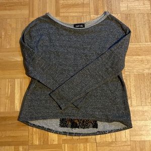Cut-out cross sweater